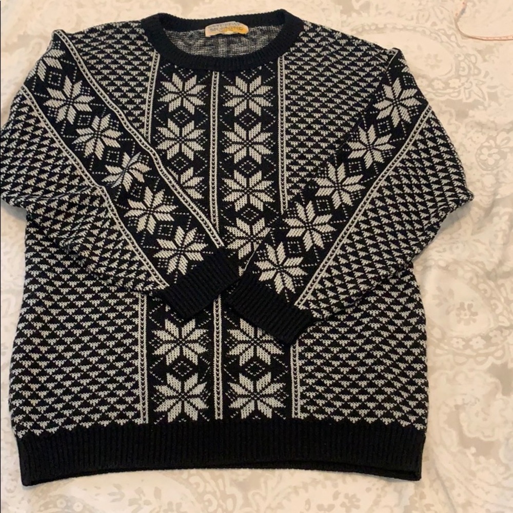 Womens Saturday Morning snowflake knit sweater XL